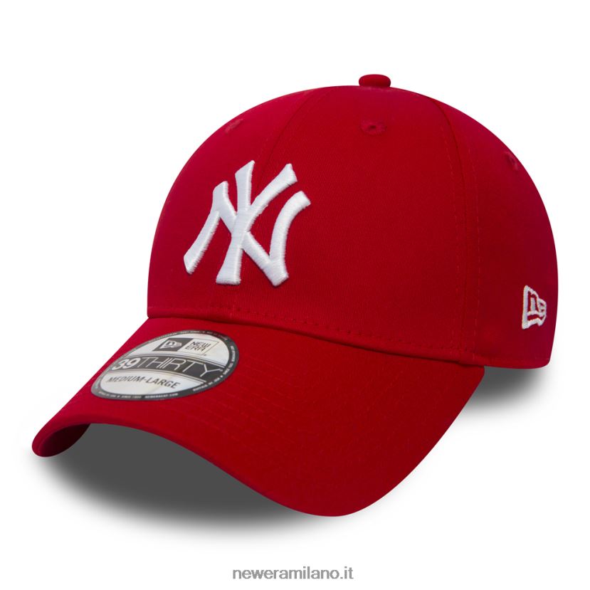 New Era Z282J22197 cappellino rosso essenziale dei new york yankees 39thirty