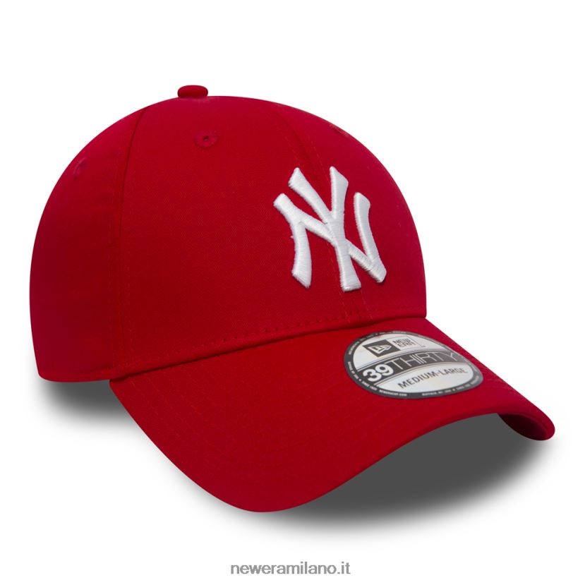 New Era Z282J22197 cappellino rosso essenziale dei new york yankees 39thirty