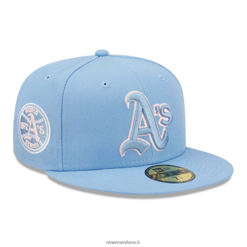 New Era Z282J223 cappellino Oakland Athletics 59fifty blu pastello