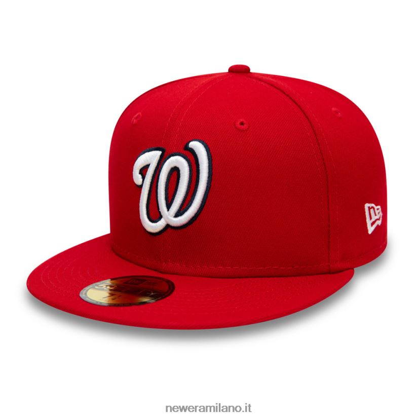 New Era Z282J2247 berretto rosso 59fifty dei cittadini di Washington autentici sul campo