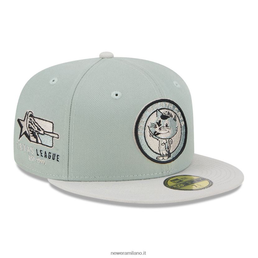 New Era Z282J2254 Fort Worth Cats Hometown Roots Cappellino aderente verde 59fifty