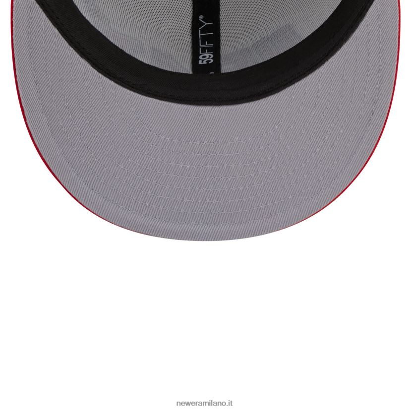New Era Z282J2270 Miami Heat nba classico bianco 59fifty cappellino aderente