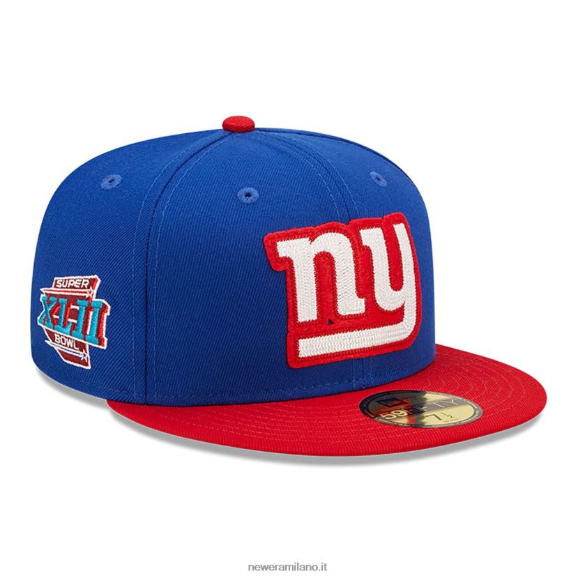 New Era Z282J2344 New York Giants ne letterman blu 59fifty cappellino aderente