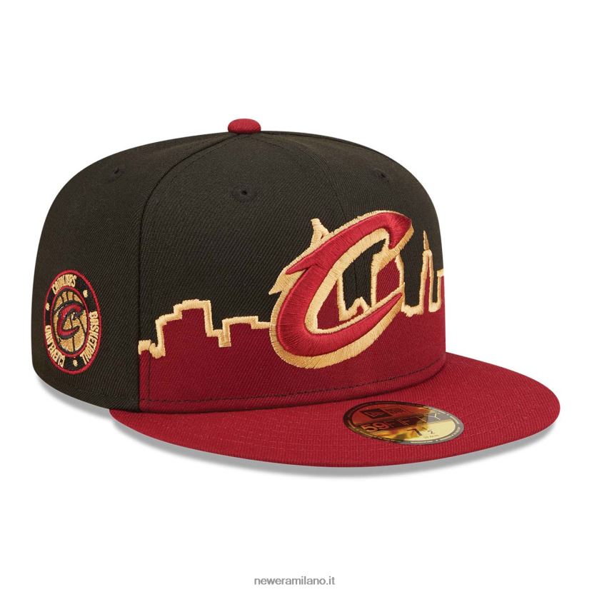 New Era Z282J2346 cleveland cavaliers nba tip off 2022 cappellino aderente nero 59fifty