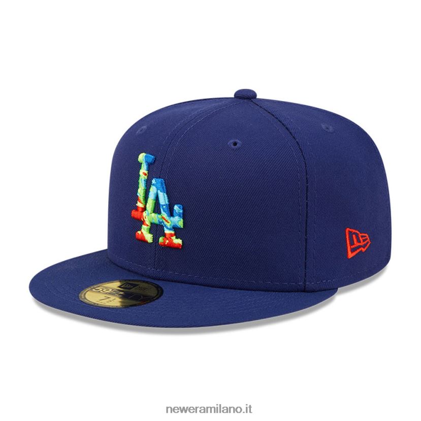 New Era Z282J2351 la Dodgers infrarossi blu 59fifty cappellino aderente