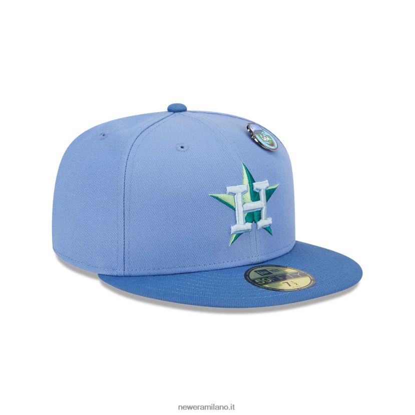 New Era Z282J2380 houston astros outer space blu 59fifty cappellino aderente