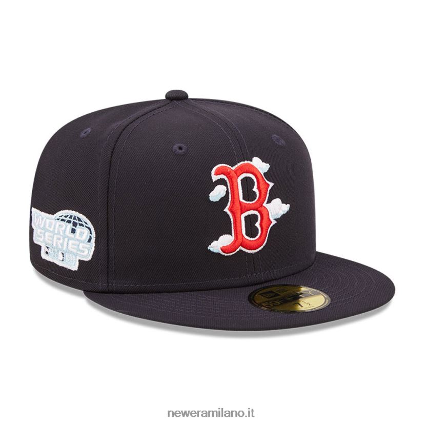New Era Z282J2426 cappellino aderente Boston Red Sox Comic Cloud Navy 59fifty