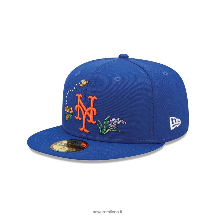 New Era Z282J243 cappellino 59fifty blu floreale acquerello dei new york mets