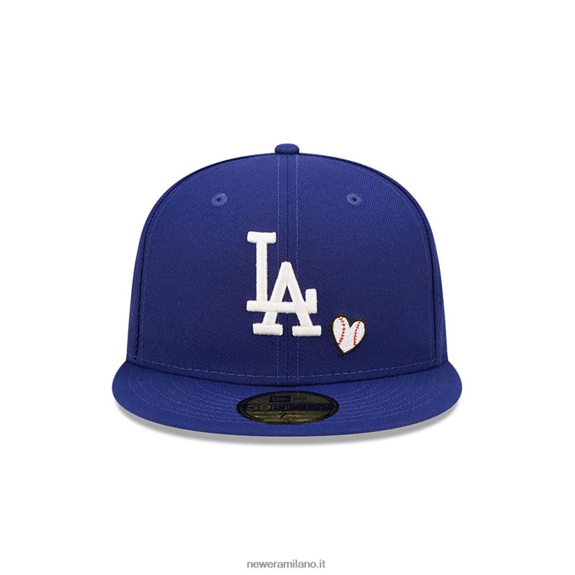 New Era Z282J2472 la Dodgers mlb team cuore blu 59fifty cappellino aderente