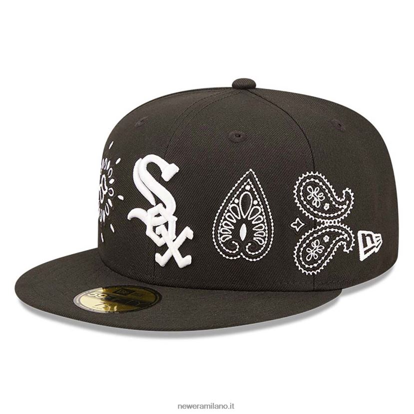 New Era Z282J2499 cappellino aderente Chicago White Sox mlb all over print paisley 59fifty