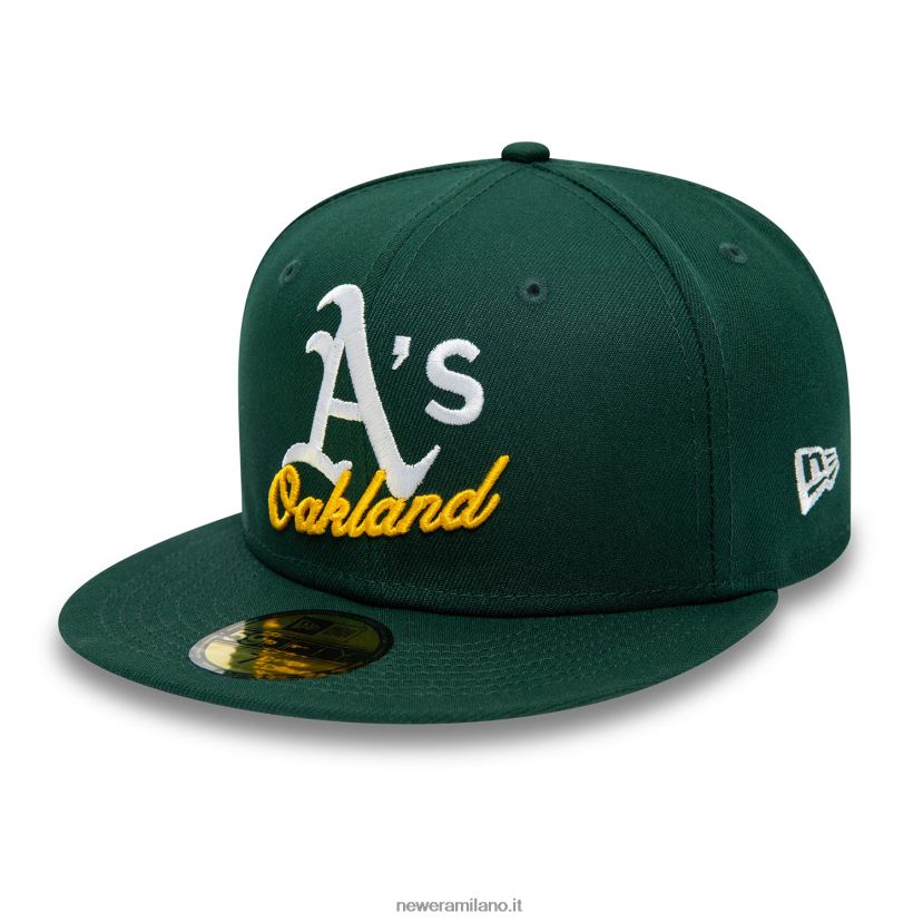 New Era Z282J2507 cappellino Oakland Athletics Dual Logo 59fifty verde scuro
