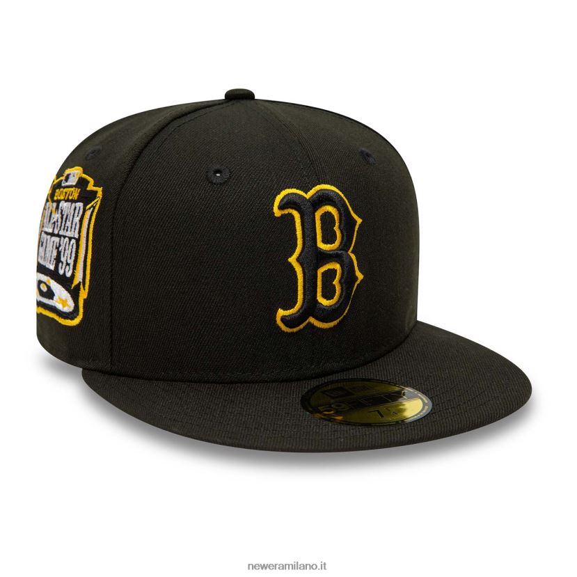 New Era Z282J2511 cappellino nero e giallo 59fifty dei Boston Red Sox