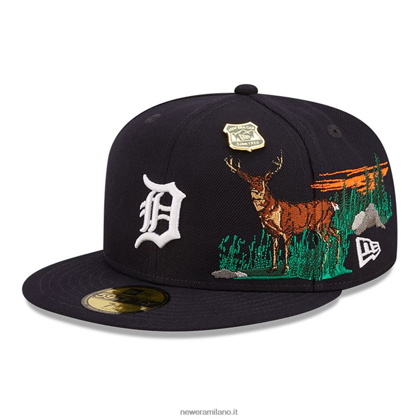 New Era Z282J2530 berretto aderente detroit tigers state park navy 59fifty