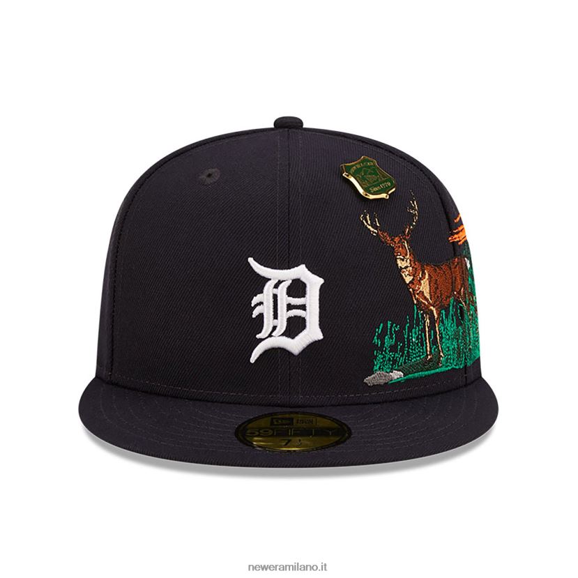 New Era Z282J2530 berretto aderente detroit tigers state park navy 59fifty