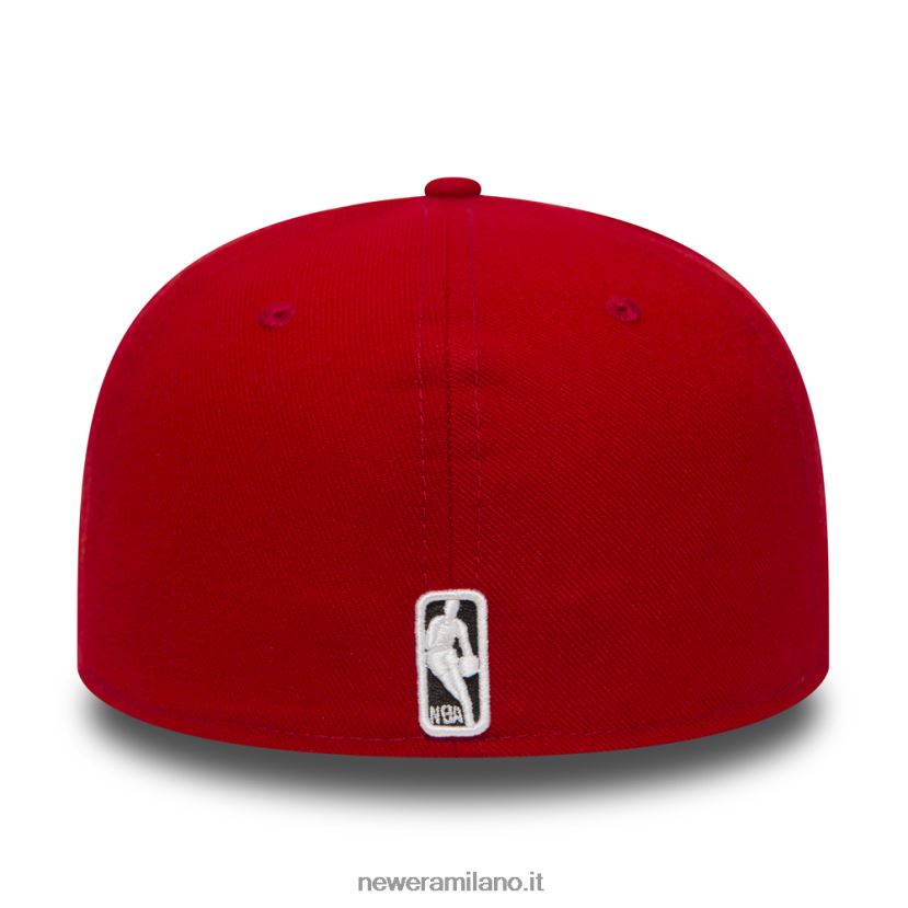 New Era Z282J2551 Cappellino 59fifty rosso essenziale dei Chicago Bulls