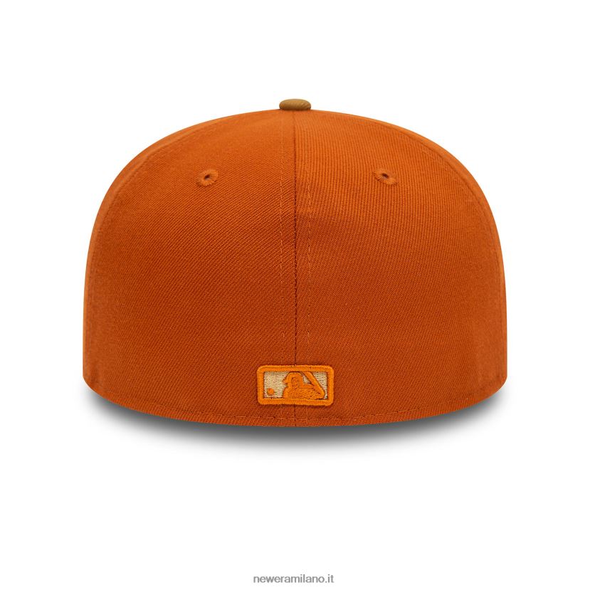 New Era Z282J2575 cappellino aderente san diego padres colori autunnali arancione 59fifty