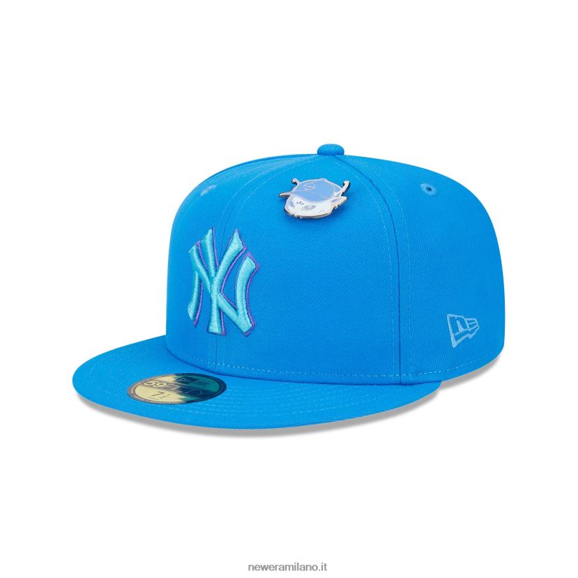 New Era Z282J2625 New York Yankees Outer Space Cappellino aderente blu 59fifty