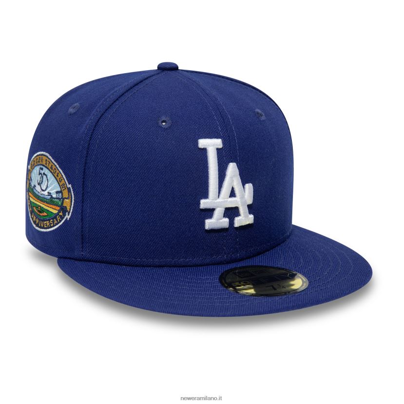 New Era Z282J2628 cappellino aderente 59fifty blu scuro stadio della lega nazionale dei la Dodgers