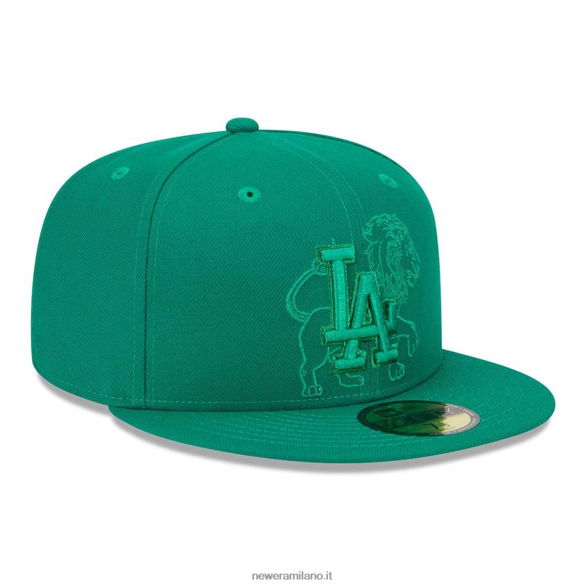 New Era Z282J268 La Dodgers Zodiac verde 59fifty cappellino aderente