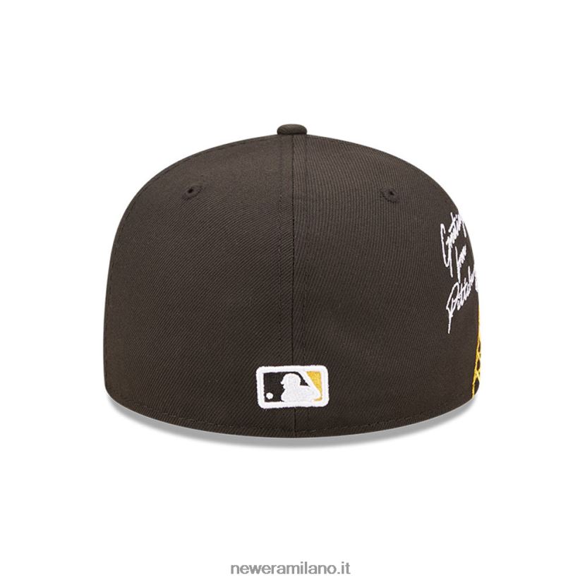 New Era Z282J2727 pittsburgh pirates mlb cloud black 59fifty cappellino aderente