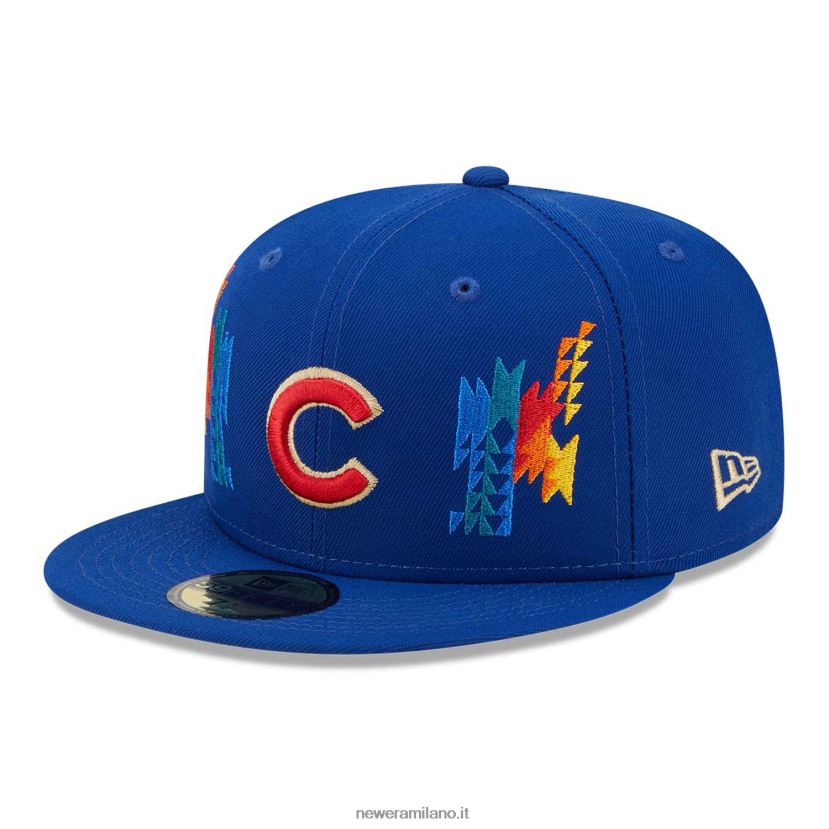 New Era Z282J2762 Cappellino aderente Chicago Cubs 59fifty blu sudoccidentale