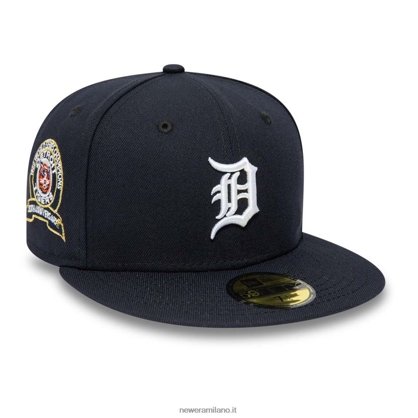 New Era Z282J279 detroit tigers 50th anniversary navy 59fifty cappellino aderente