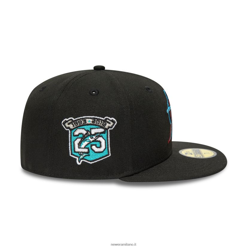 New Era Z282J280 Miami marlins 25 ° anniversario nero 59fifty cappellino aderente