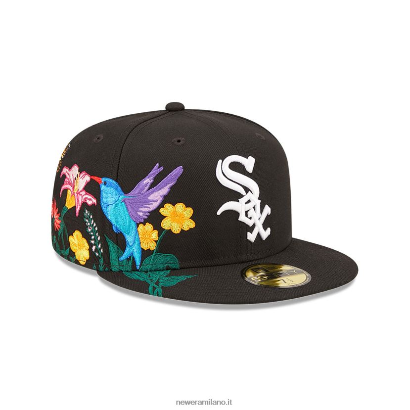 New Era Z282J2885 Cappellino aderente Chicago White Sox mlb Blooming Black 59fifty