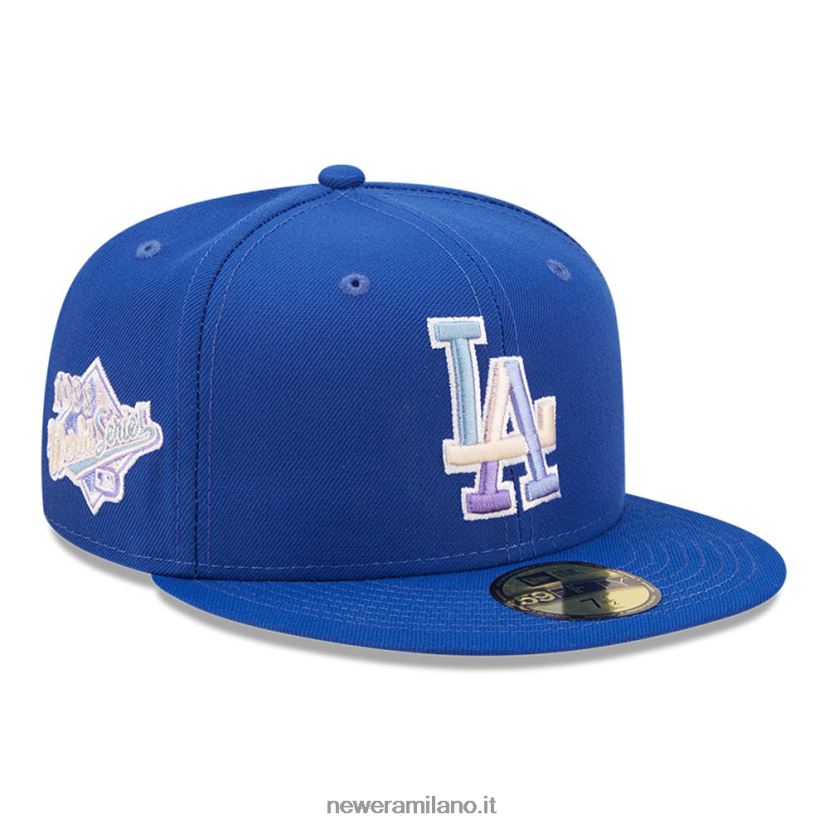 New Era Z282J2908 la Dodgers mlb nightbreak team blu 59fifty cappellino aderente