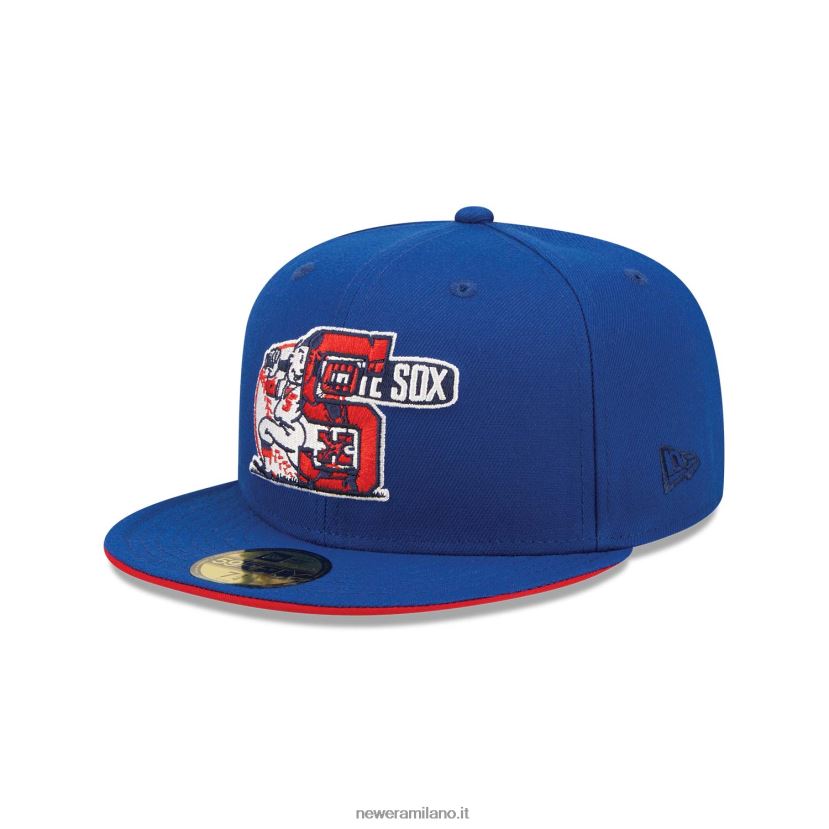 New Era Z282J2946 cappellino aderente Chicago White Sox Team colore blu 59fifty