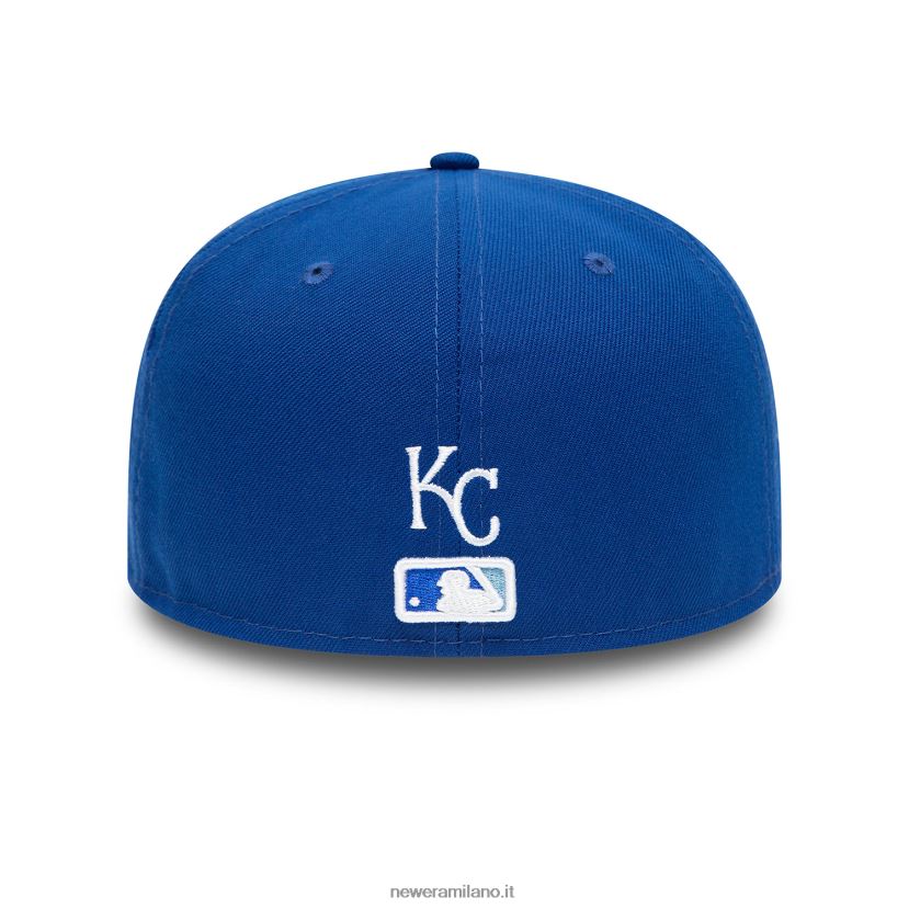 New Era Z282J2959 kansas city royals patch laterale fiore blu 59fifty cappellino aderente