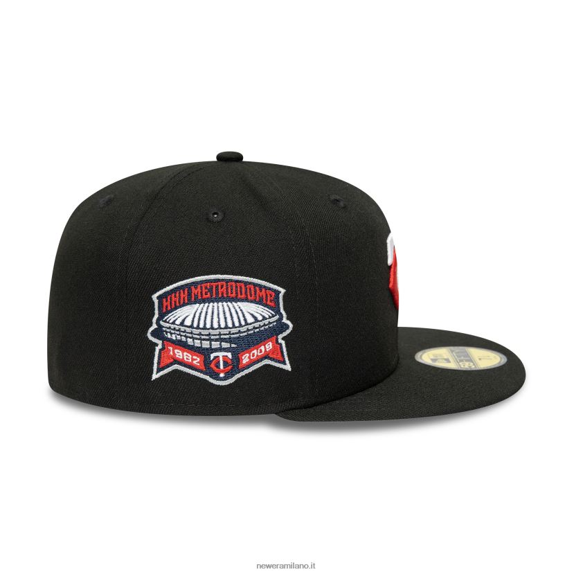 New Era Z282J2989 cappellino aderente nero 59fifty dei Minnesota Twins American League Stadium