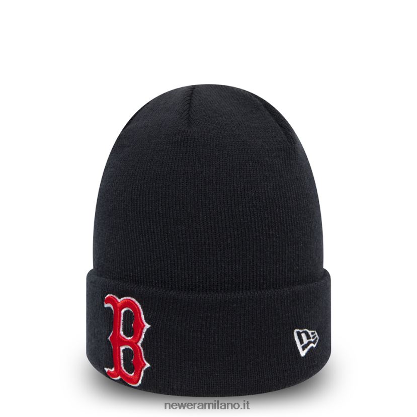 New Era Z282J22447 cappello beanie con polsino blu navy essenziale dei boston red sox