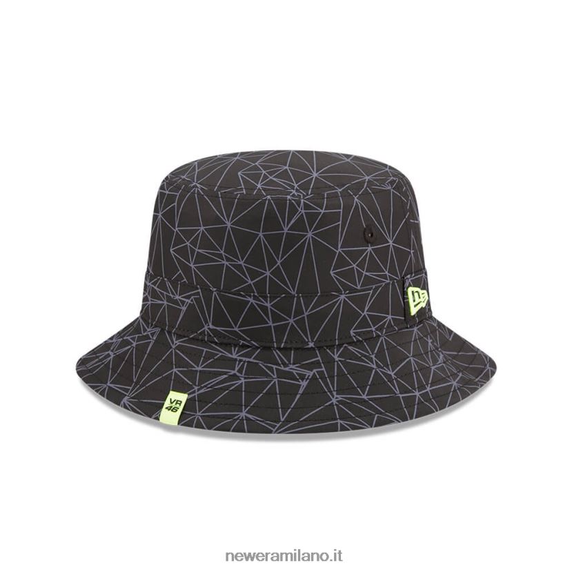 New Era Z282J22303 cappello pescatore nero con stampa geometrica vr46
