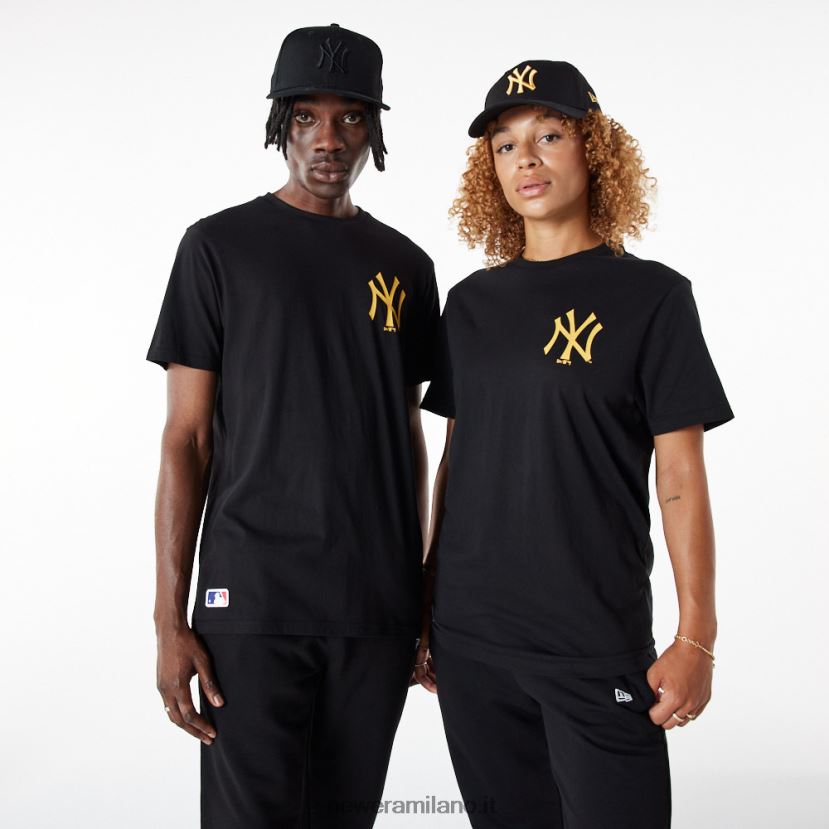 New Era Z282J22847 t-shirt nera essenziale dei new york yankees mlb league