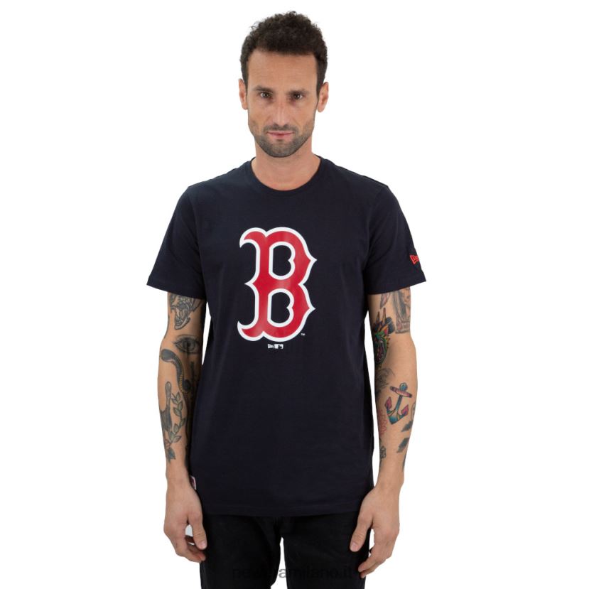 New Era Z282J22851 t-shirt nera con logo Boston Red Sox