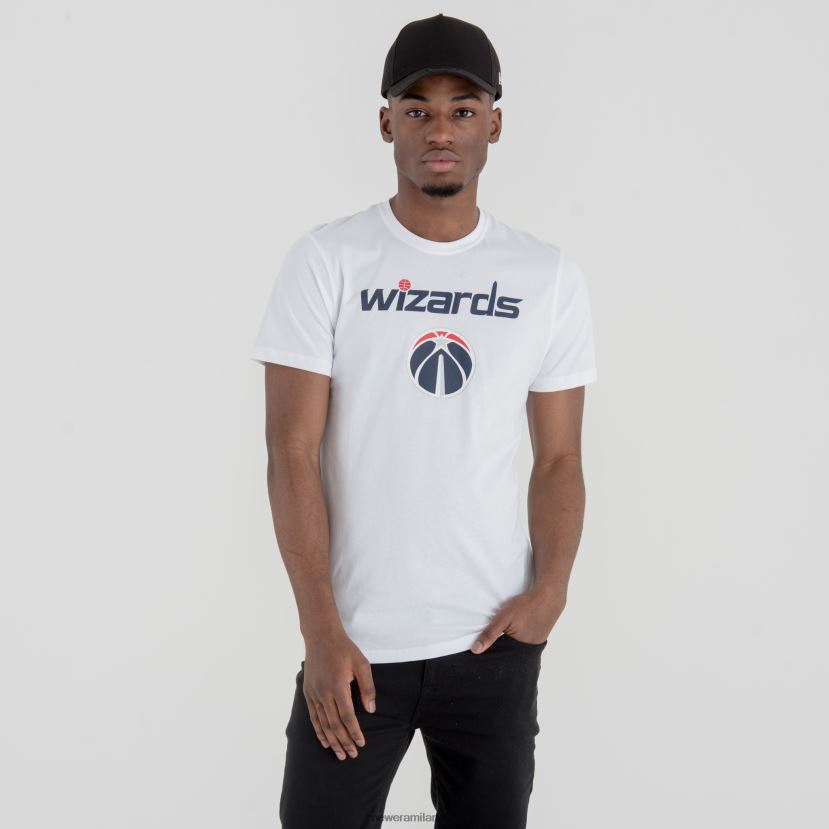 New Era Z282J22869 t-shirt bianca con logo della squadra nba dei Washington Wizards