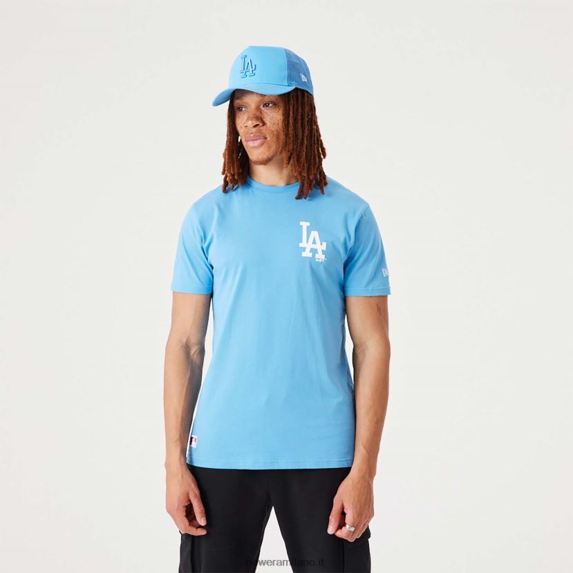 New Era Z282J22872 t-shirt la Dodgers mlb league essenziale blu pastello