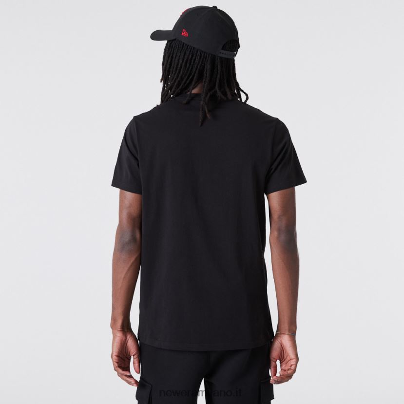 New Era Z282J22875 t-shirt nera con contorno logo nba