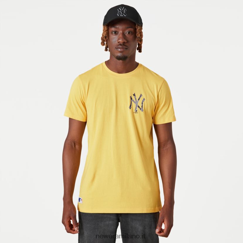 New Era Z282J22922 t-shirt gialla con logo della squadra mlb dei new york yankees