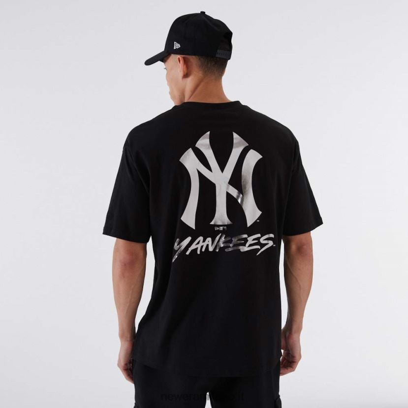 New Era Z282J22933 maglietta nera metallizzata dei new york yankees mlb