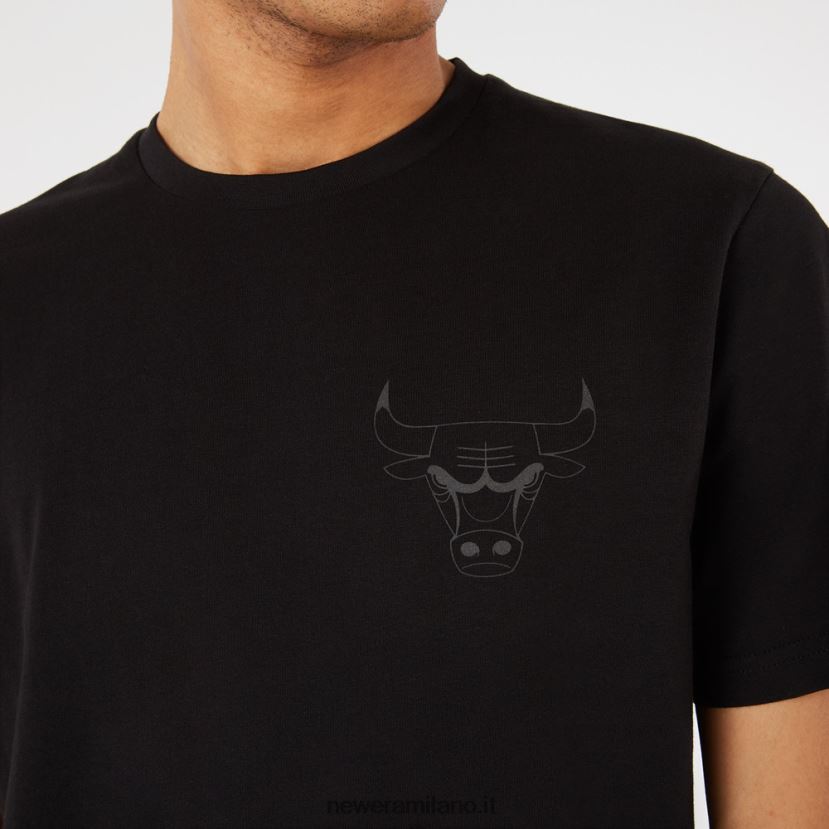 New Era Z282J22965 t-shirt nera mimetica riflettente Chicago Bulls