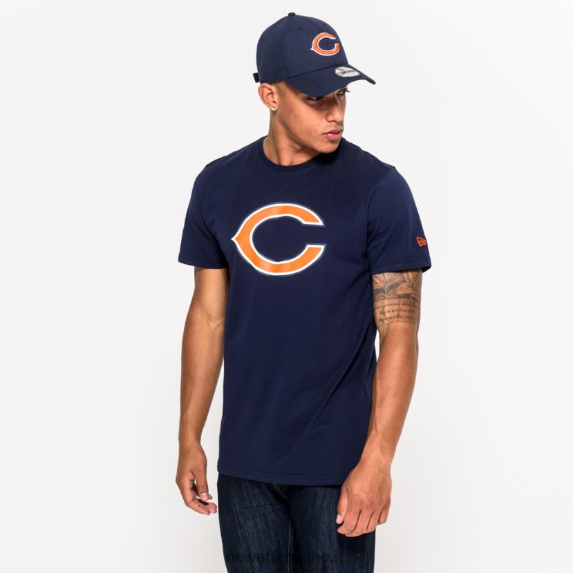 New Era Z282J22966 t-shirt blu navy con logo squadra Chicago Bears