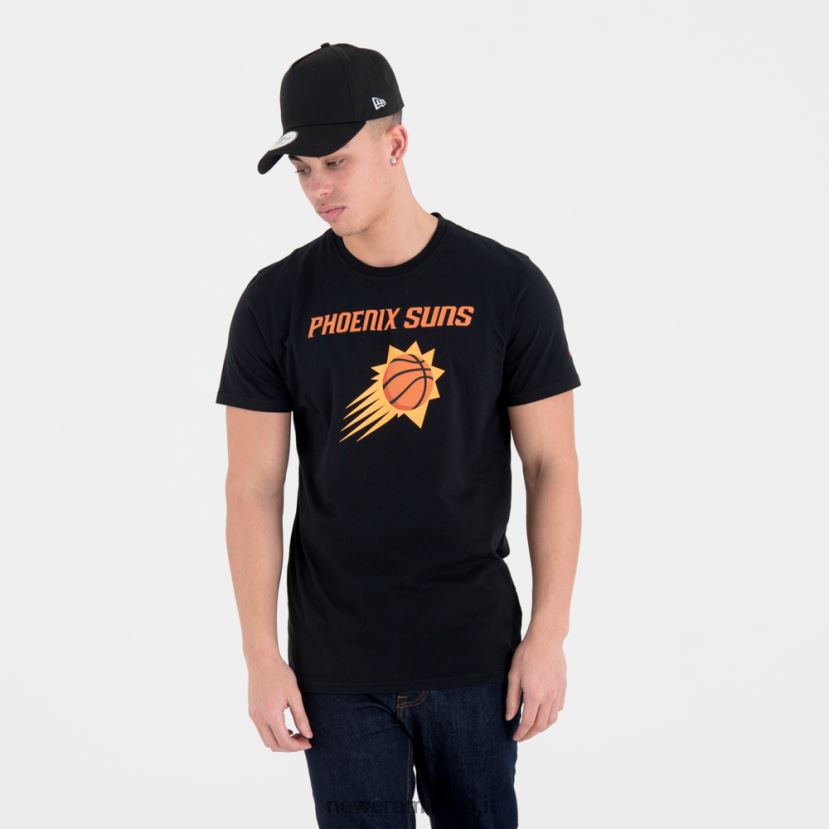 New Era Z282J22968 t-shirt nera con logo della squadra nba dei phoenix suns
