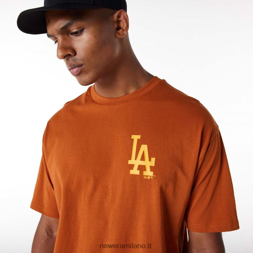 New Era Z282J22987 t-shirt arancione oversize di la dodgers essentials