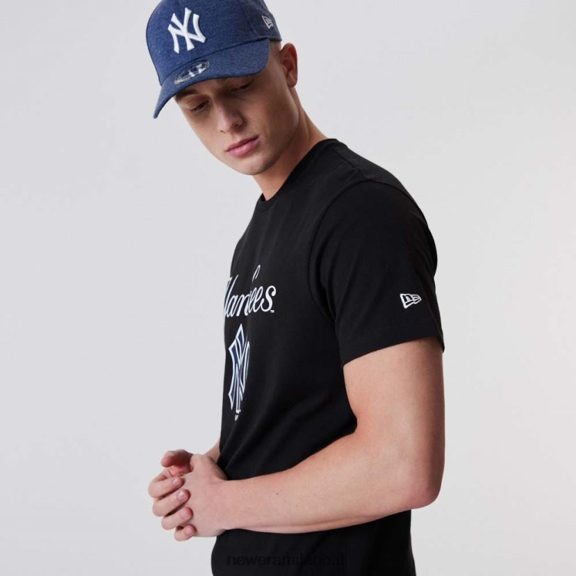 New Era Z282J23085 maglietta nera scritta New York Yankees