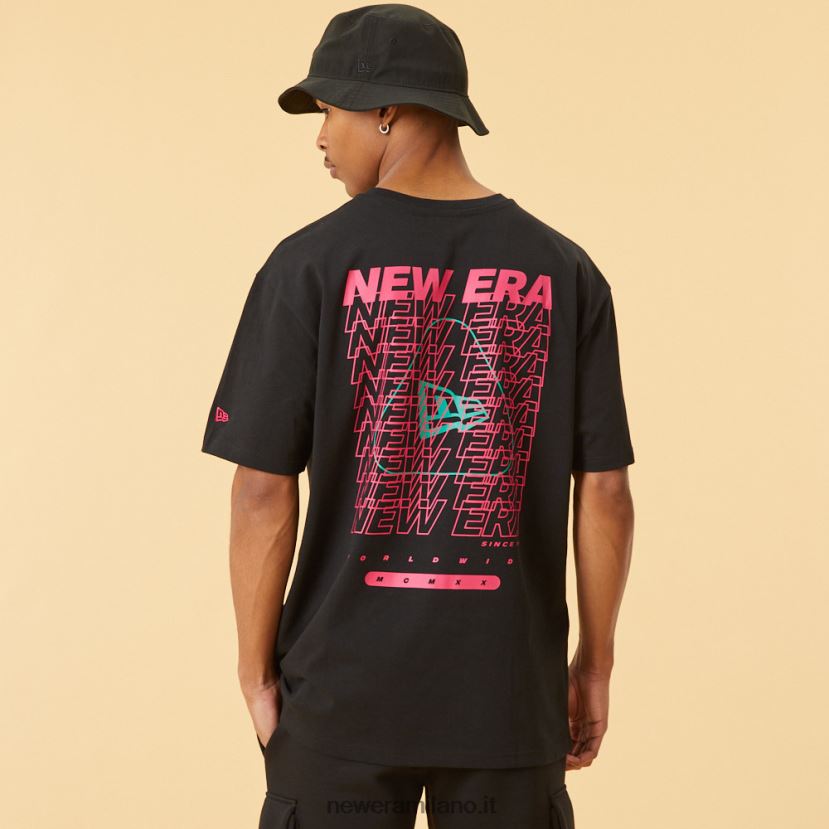 New Era Z282J23104 t-shirt oversize nera grafica
