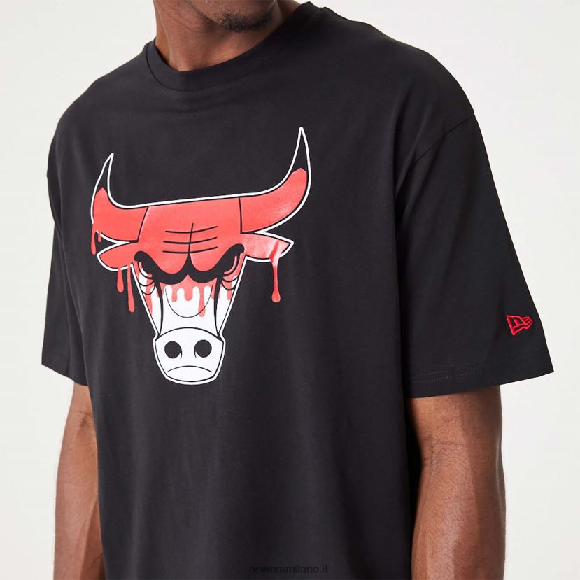 New Era Z282J23110 t-shirt nera chicago nba drip logo bulls