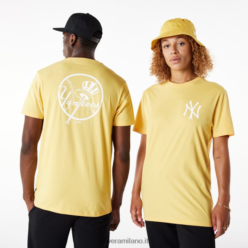 New Era Z282J23113 t-shirt giallo pastello essenziale della New York Yankees League