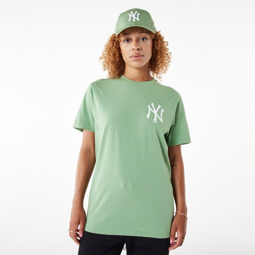 New Era Z282J23139 t-shirt verde essenziale della lega mlb dei new york yankees